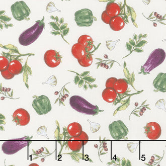 Bella Toscana - Vegetables Ivory Yardage