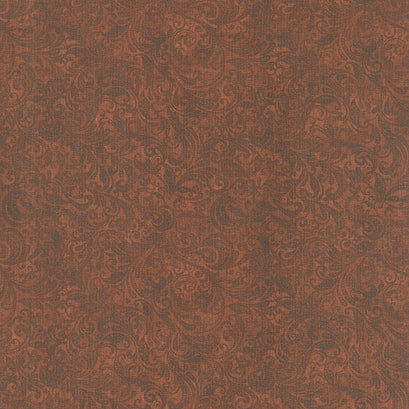 Belle - Espresso Delicate Filigree Yardage
