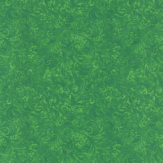 Belle - Green Delicate Filigree Yardage
