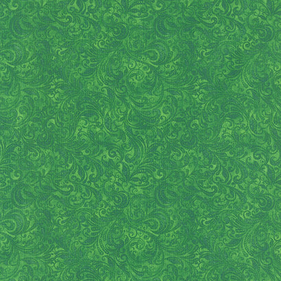 Belle - Green Delicate Filigree Yardage