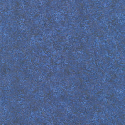 Belle - Navy Delicate Filigree Yardage