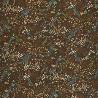 Best of Days - Allover Flower Brown Yardage