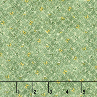 Best of Days - Flower Lattice Green Yardage