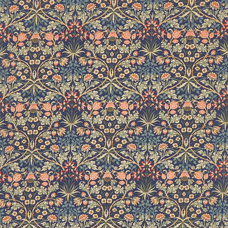 Best of Morris Fall - Hyacinth 1900-1912 Indigo Yardage