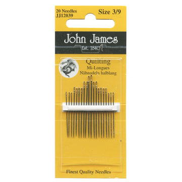 John James Between Hands Quilting Needles - Assorted Sizes 3/9