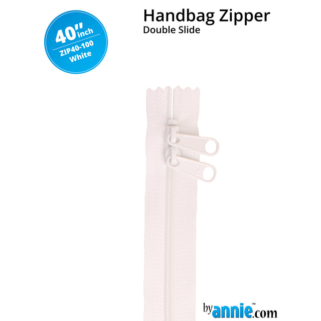 ByAnnie 40" Double Slide Zipper - White Primary Image