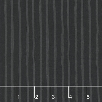 Monochrome - Candy Stripe Black Yardage
