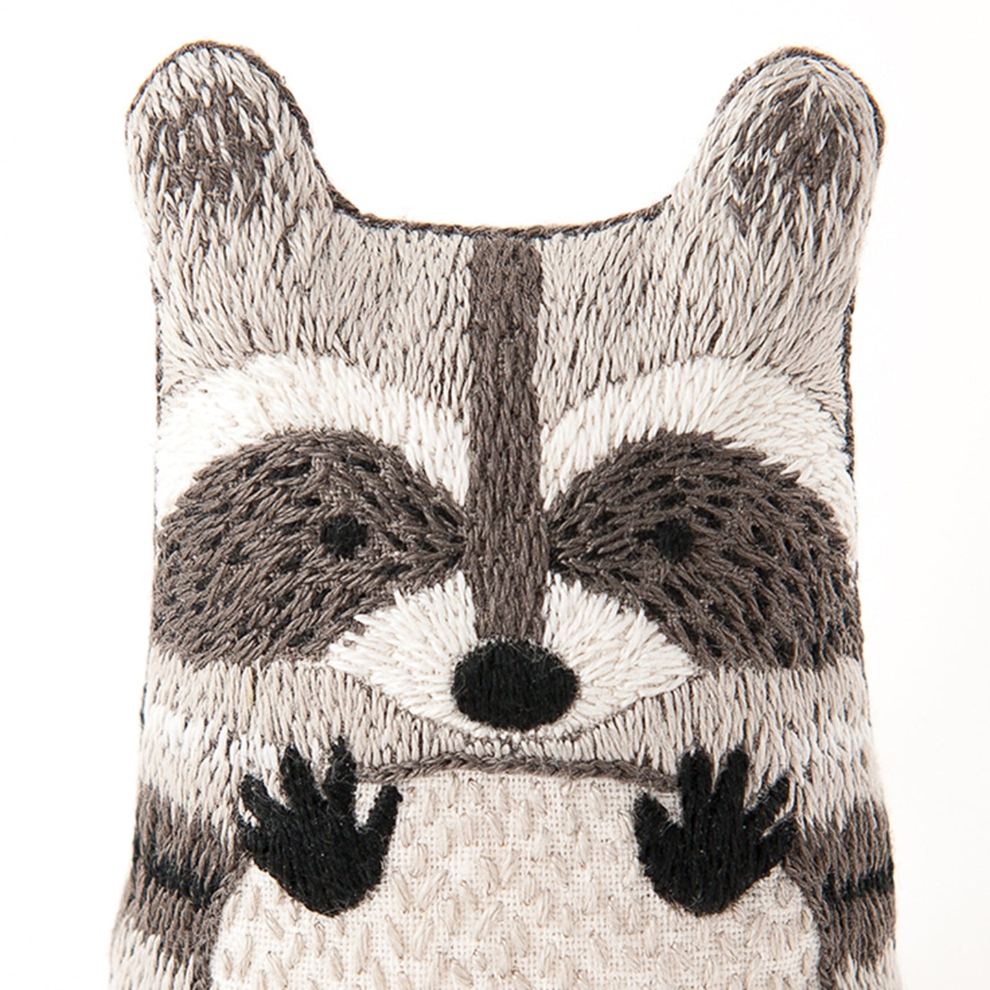 D.I.Y. Embroidered Doll Kit - Raccoon Alternative View #1