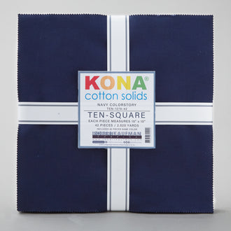 Kona Cotton Navy Ten Squares