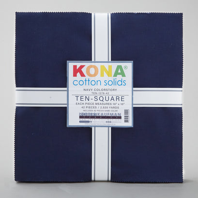 Kona Cotton Navy Ten Squares