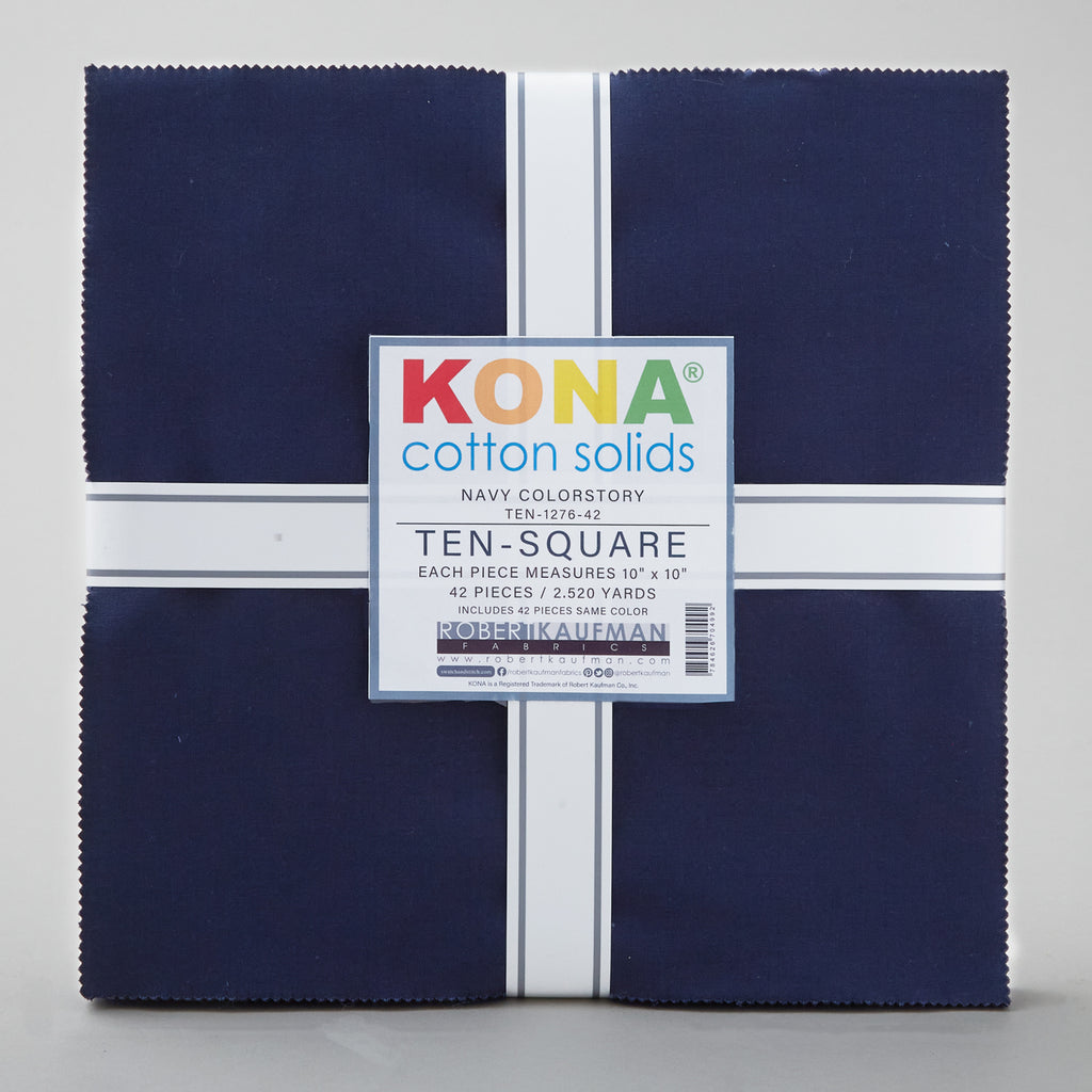 Kona Cotton Navy Ten Squares Primary Image