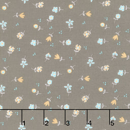 Spring's in Town - Flower Toss Pewter Yardage Primary Image