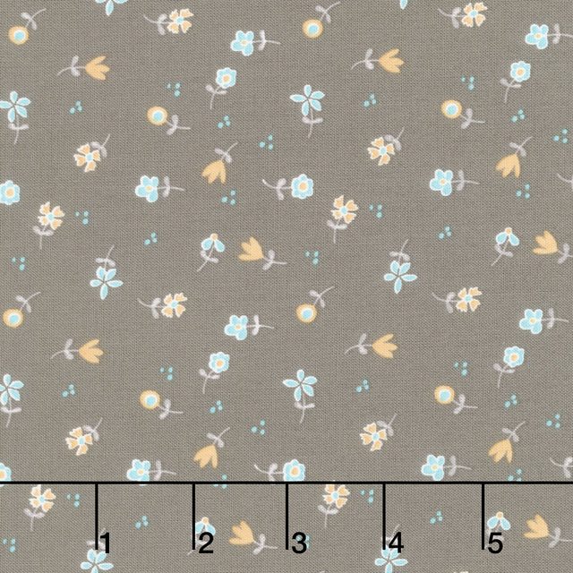 Spring's in Town - Flower Toss Pewter Yardage Primary Image