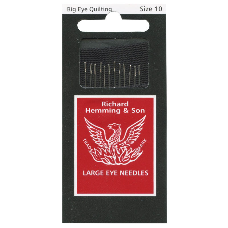 Richard Hemming & Son Big Eye Quilt Needles - Large Eye(Size 10)