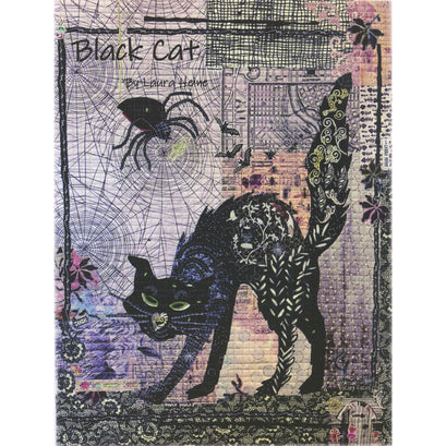 Black Cat Collage Pattern