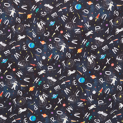 Blast Off! - Space Alphabet Yardage