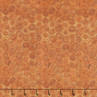 Blessings of Home - Allover Flowers Rust Yardage