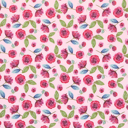 Blissful Blooms - Floral Pink Yardage