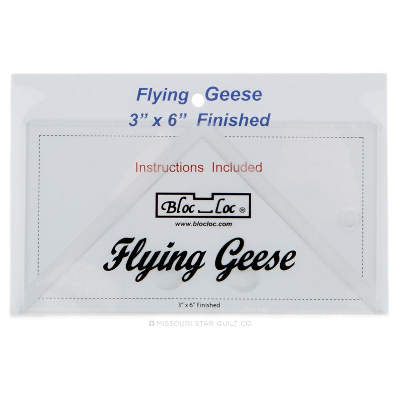 Bloc Loc 3" x 6" Flying Geese Square Up Ruler