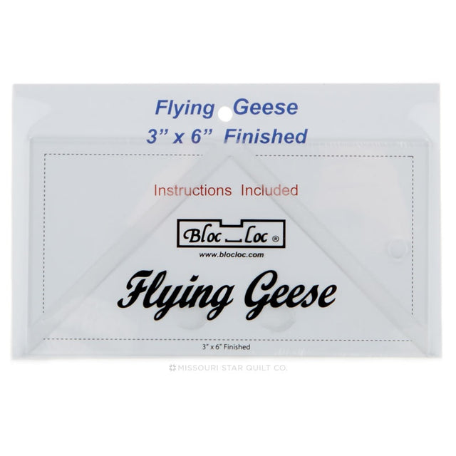 Bloc Loc 3 x 6 Flying Geese Square Up Ruler