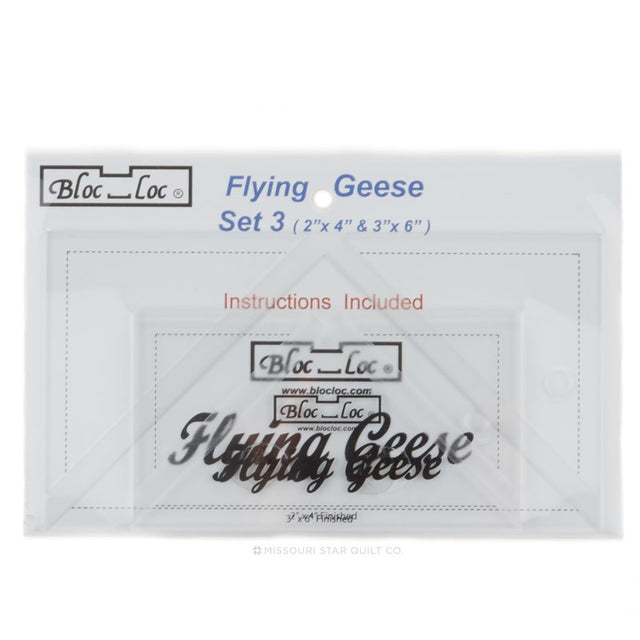 Bloc Loc Flying Geese Combo Set #3 (includes 2"x4" and 3"x6" rulers)