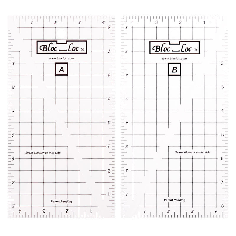 Hrt Ruler 2-1 Quilting Ruler Bloc Loc Half Rectangle Triangle (HRT) Large 2-in-1 ...