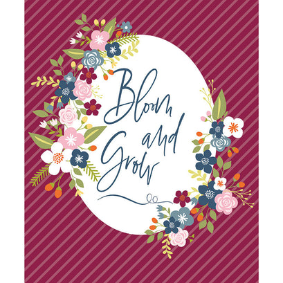 Bloom and Grow - Burgundy Panel