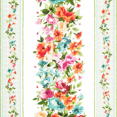 Bloom On - Border Stripe Multi Yardage