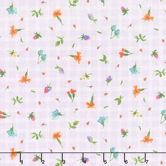 Bloom On - Ditsy Floral Purple Yardage