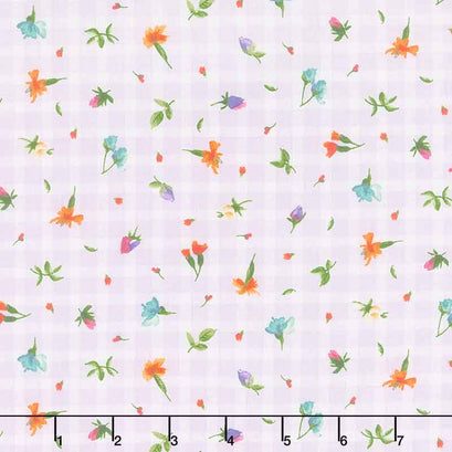Bloom On - Ditsy Floral Purple Yardage