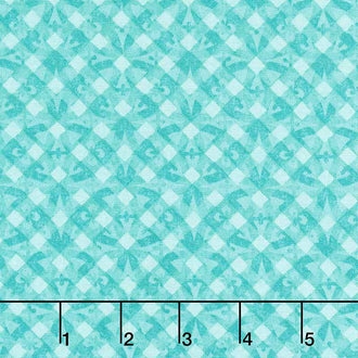 Bloom On - Geo Aqua Yardage