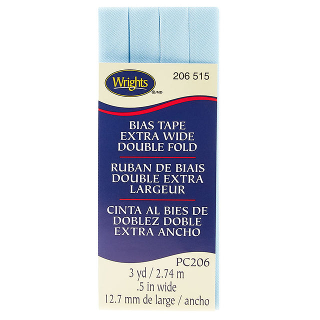 Blue Bias Tape Extra Wide Double Fold