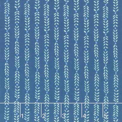 Blue Breeze - Ticking Stripe Dark Blue Yardage