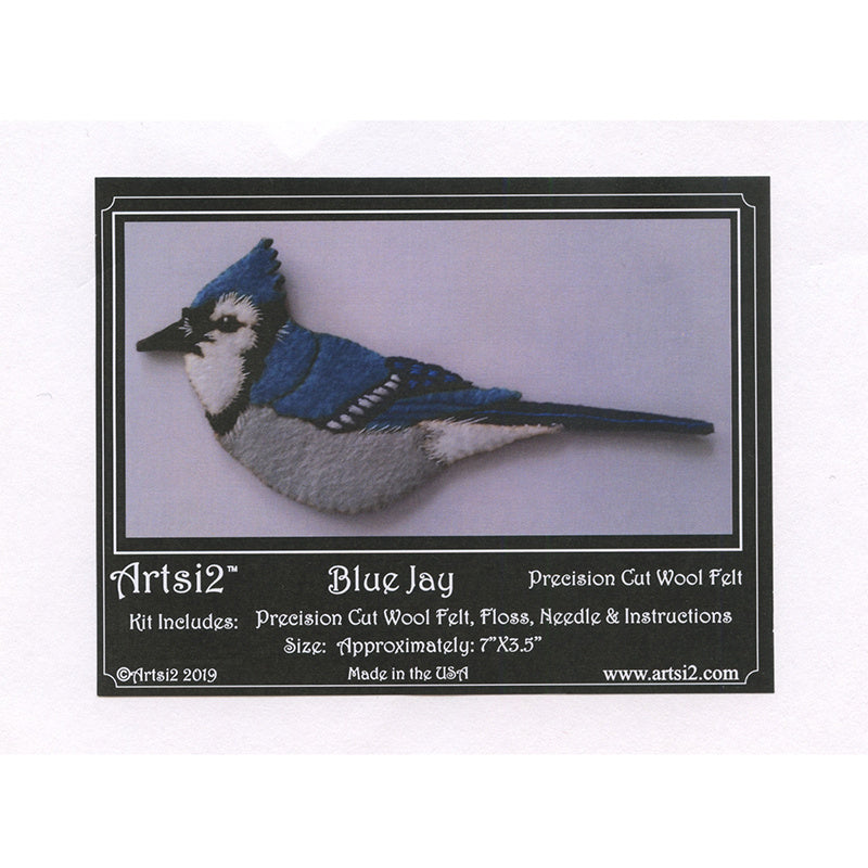 Blue Jay Wool Felt Ornament Kit Alternative View #2