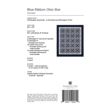 Blue Ribbon Ohio Star Quilt Pattern by Missouri Star