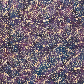 Blue Ridge Mountain Batiks - Dragonfly Blurple Yardage