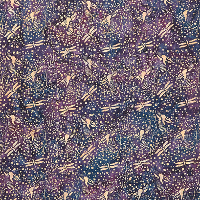 Blue Ridge Mountain Batiks - Dragonfly Blurple Yardage