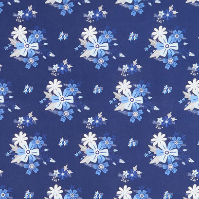 Blue Stitch - Floral Navy Yardage