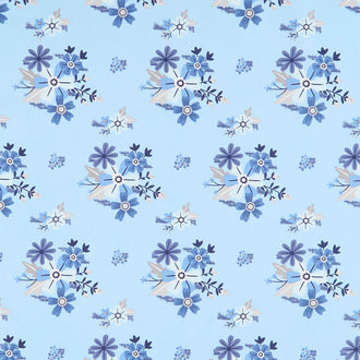 Blue Stitch - Floral Sky Yardage