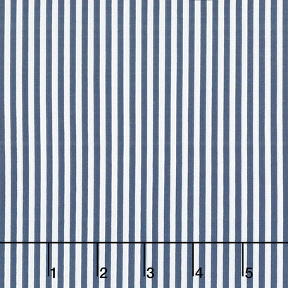 Blue Stitch - Stripes Navy Yardage