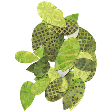 Bohemian Chic Batik Leaves Fusible Appliqué Shapes Alternative View #1