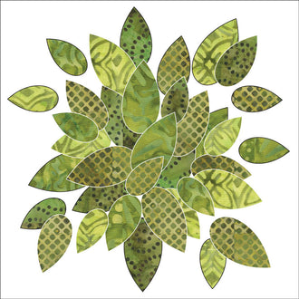 Bohemian Chic Batik Leaves Fusible Appliqué Shapes