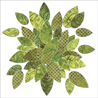 Bohemian Chic Batik Leaves Fusible Appliqué Shapes