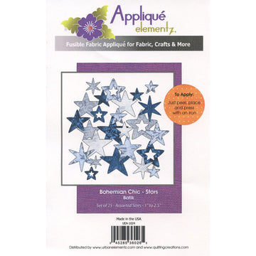 Bohemian Chic Batik Stars Fusible Appliqué Shapes Alternative View #2