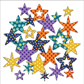 Bohemian Chic Dotz Stars Fusible Appliqué Shapes