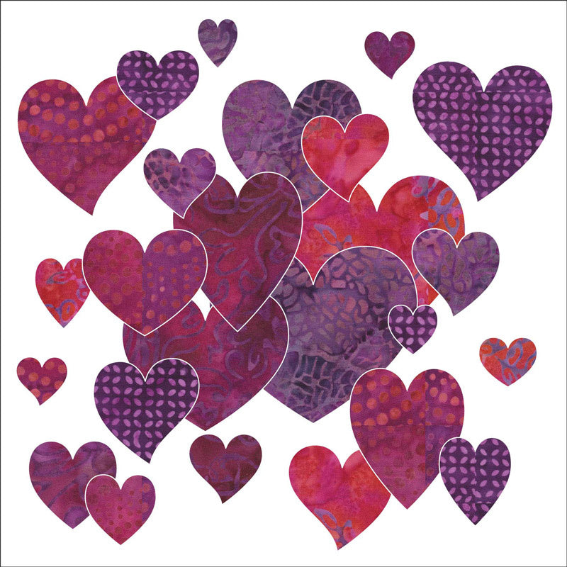 Bohemian Chic Fuchsia Hearts Fusible Appliqué Shapes Primary Image