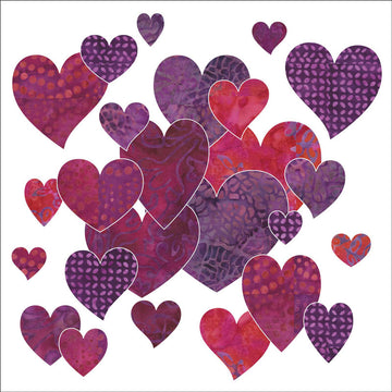 Bohemian Chic Fuchsia Hearts Fusible Appliqué Shapes Primary Image
