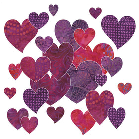 Bohemian Chic Fuchsia Hearts Fusible Appliqué Shapes Primary Image