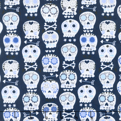 Bonehead - Bonehead Navy Minky Yardage
