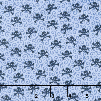 Bonehead - Goth Baby Navy Minky Yardage
